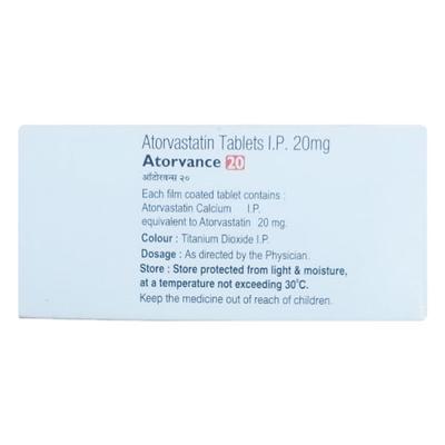 ATORVANCE 20 Tablet 10's - High Cholesterol-Dys