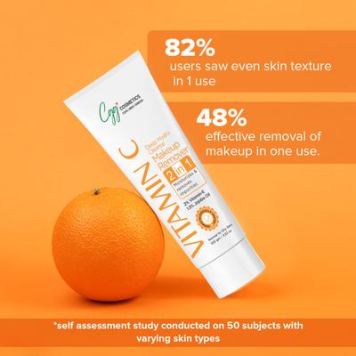 CGG Cosmetics Vitamin C Deep Hydro Cleanse Makeup Remover- for All Skin Types 100 gm - Make Up Removers