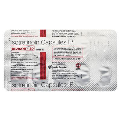 REZISORT 20mg Softgel Capsule 10's - Acne-Acn