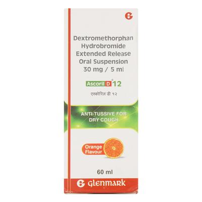 Ascoril D12 Orange Flavour Suspension 60ml - Cough And Cold-Cou