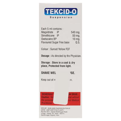 TEKCID O SUGAR FREE Oral Suspension 170ml - Ulcer/Reflux/Flatulence-Aaa