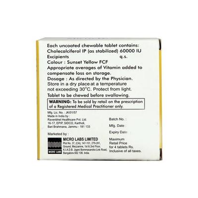 Micro D3 Tablet 4'S - Supplements-Vit