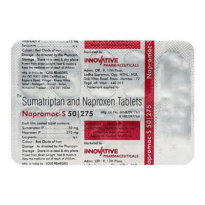 NAPROMAC S 50/275 Tablet 10's - Migraine