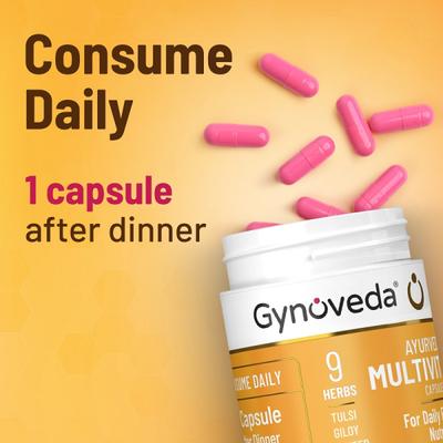 Gynoveda Ayurvedic Multivitamin Capsule (Pack of 2 x 30's) - Multi-Vitamins