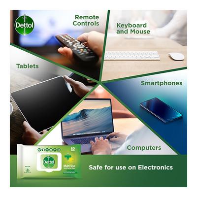 Dettol Multi-Use Skin & Surface Wipes - Original 80's - Facial Wipes & Tissues