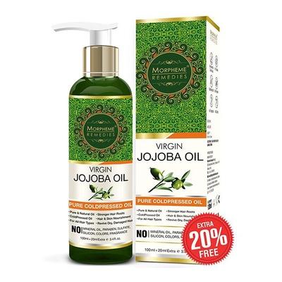 Morpheme Remedies Pure Virgin Jojoba Oil (ColdPressed) 120 ml - Hair Oils