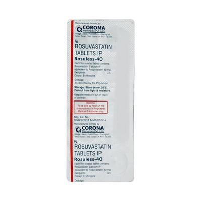 Rosuless 40mg Tablet 10'S - High Cholesterol-Dys
