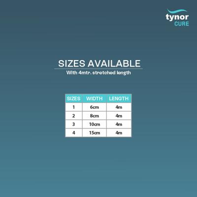Tynor Tynocrepe Cotton Crepe Bandage - Beige (15 cm x 4 m) - Knee/Ankle/Leg/Foot Supports