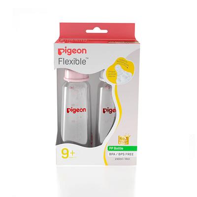 Pigeon Flexible 9+ Months PP Feeding Bottle (Pack of 2 x 240 ml) 240 ml - Feeding & Nursing
