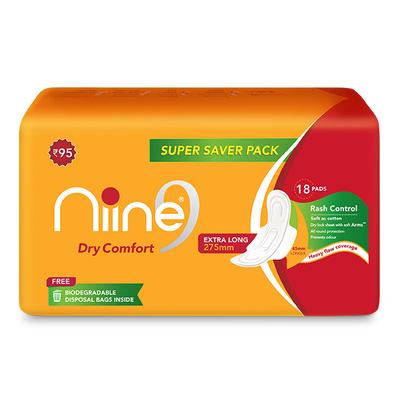 Niine Sanitary Pads Extra Long (Pack of 3 x 18's) - Sanitary Napkins
