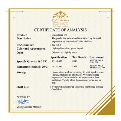 R.K's Aroma Carrier Oil - Grape Seed 50 ml - Essential Oils