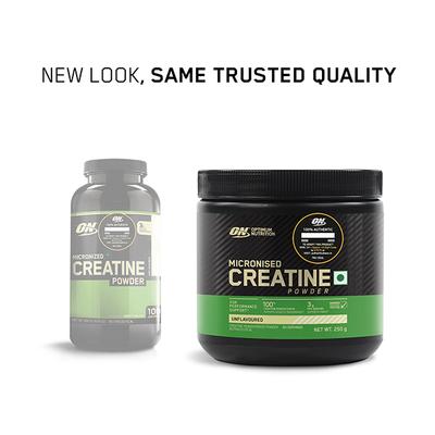 Optimum Nutrition (ON) Micronized Creatine Powder - Unflavoured 250 gm - Bcaa Supplements
