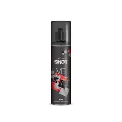 Layer'r Shot Live Your Style Body Spray - Fury 135 ml - Men Deodorants/Roll-Ons