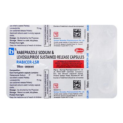RABICER LSR Capsule 10's - Ulcer/Reflux/Flatulence-Aaa