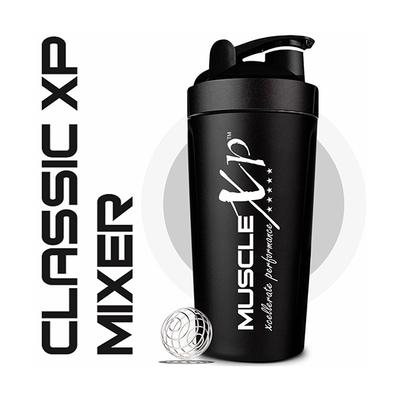 MuscleXP Classic XP Gym Shaker - Black 750 ml - Gym Accessories