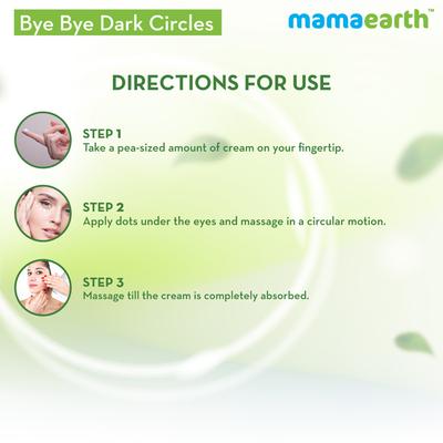 Mamaearth Bye Bye Dark Circles Eye Cream - Cucumber & Peptides 20 gm - Under Eye Creams & Serums