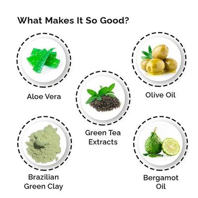 Greenberry Organics Brazilian Rainforest Green Clay Mask 100 gm - Masks & Peels