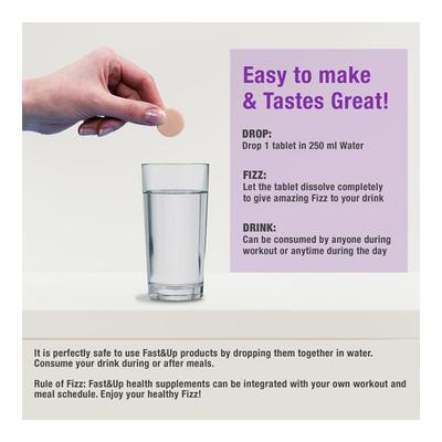 Fast&Up Vitalize Multivitamin Beetroot Effervescent Tablet - Orange Flavour (Pack of 3 x 20's) - Multi-Vitamins