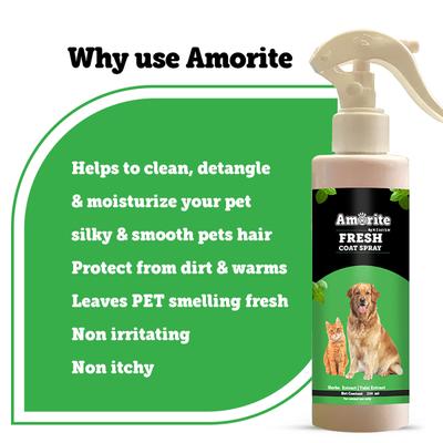 Amorite Fresh Coat Spray (Pack Of 2 X 200 ml) 1's - Pet Grooming