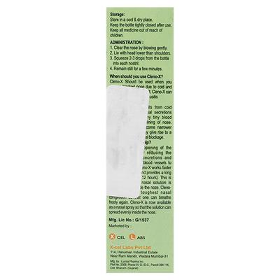 CLENO X Nasal Drops 10ml - Nasal Congestion-Nas