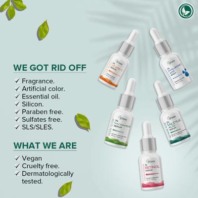 CGG Cosmetics Face Serum - Assorted (Pack of 6 x 10 ml) 60 ml - Face Serum