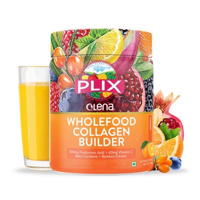 Plix Olena Wholefood Collagen Builder Powder - Orange 200 gm - Hair & Skin