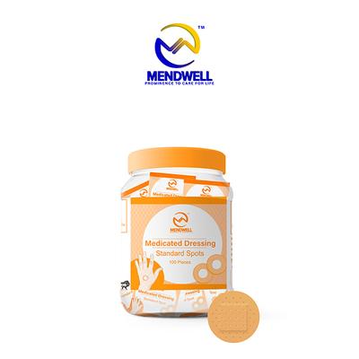 Mendwell Medicated Dressing Standard Spots Bandage - Round 100's - Bandages & Dressings