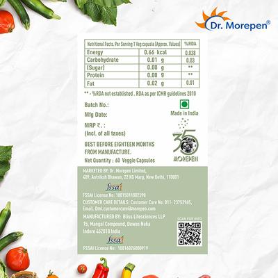Dr. Morepen 24 In 1 Superfood Veg Capsule 60's - Herbal Dietary Supplement