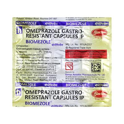 BIOMEZOLE 20 Capsule 15's - Ulcer/Reflux/Flatulence-Aaa