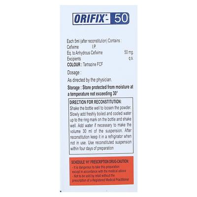 ORIFIX 50 Dry Syrup 30ml - Bacterial Infections-Cep