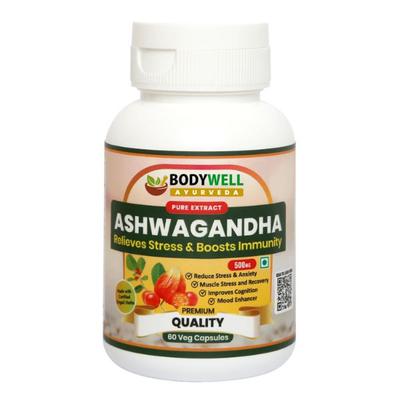 Bodywell Ashwagandha 500 mg Veg Capsule 60's - Ashwagandha
