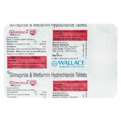 GLIMIACE M 2 Tablet 10's - Diabetes-Ant