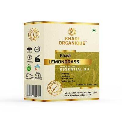 Khadi Organique Khadi Essential Oil - Lemongrass 15 ml - Personal Care (Ayush)