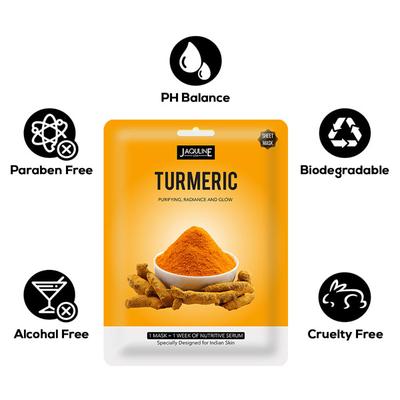 Jaquline USA Turmeric Sheet Mask 25 gm - Sheet Masks