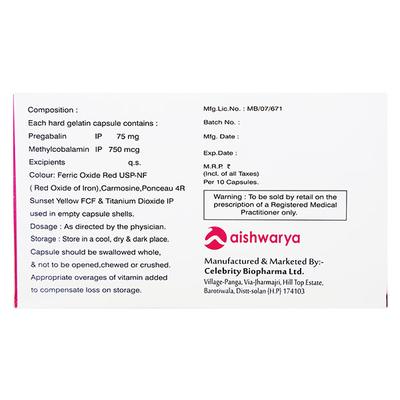 PRIGMA M Capsule 10's - Neuropathic Pain-Dru