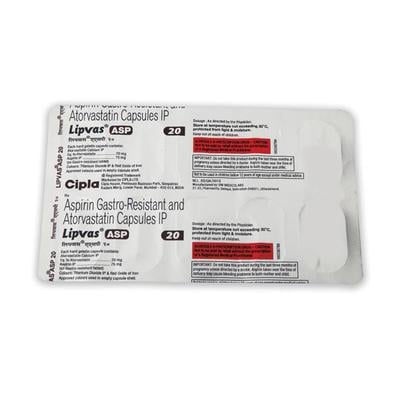 LIPVAS ASP 20 Capsule 10's - Blood Clot-Ant