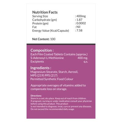 Aiwo SAMe 400 mg Tablet 100's - Amino Acids