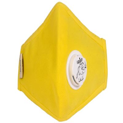 Smog Guard N95 Face Mask With One Valve (Kids 3-5 Years) (XS) - Yellow (Pack of 1) - Face Mask