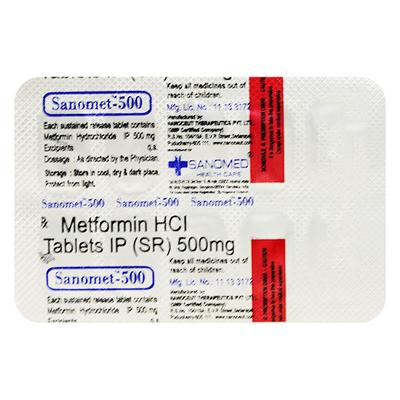 SANOMET 500 Tablet 10's - Diabetes-Ant