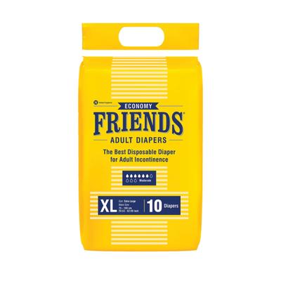 Friends Adult Diapers - Economy (XL) 10's - Adult Diapers & Pads