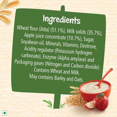 Nestle Cerelac Stage 1 (6 Months+) Powder 300 gm - Wheat Apple (Refill Pack) - Baby And Infant Supplements