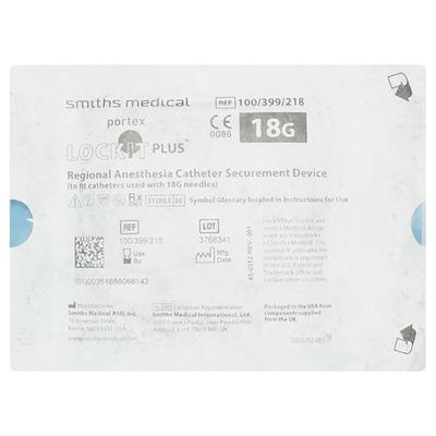 Portex Lock It Plus Catheter 18G (100/399/218) 1's - Catheters & Tubes