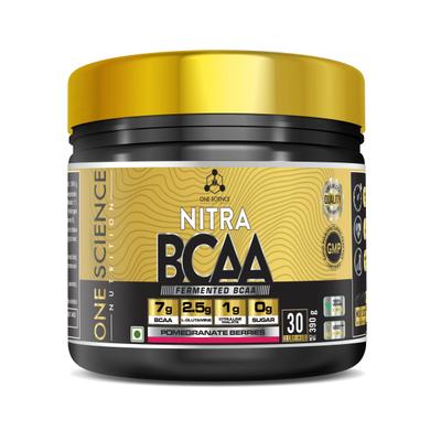 One Science Nutrition Nitra BCAA Powder - Pomegranate Berries 390 gm - Bcaa Supplements