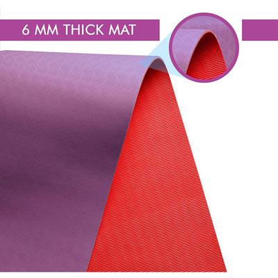 Boldfit Yoga Mat - Purple & Red 1's - Workout Essentials