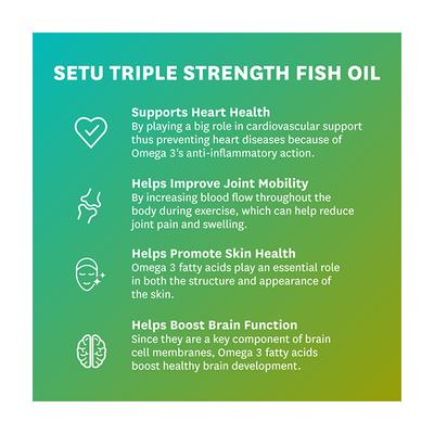 Setu Triple Strength Fish Oil 1200 mg Softgels 60's - Omega Fish Oil Fatty Acids