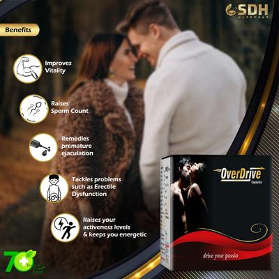 Shree Dhanwantri Herbals OverDrive Capsule (Pack of 5 x 6's) - Sexual Healthcare