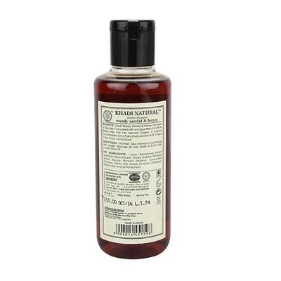 Khadi Natural Hair Cleanser - Woody Sandal & Honey 210 ml - Shampoos