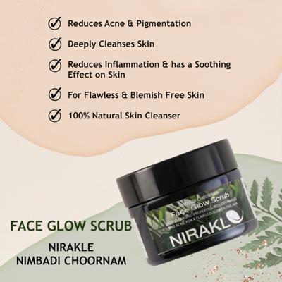 Nirakle Nimbadi Choornam Face Glow Scrub 50 gm - Personal Care (Ayush)