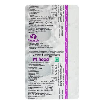 M HOOD Tablet 10's - Supplements-Vam