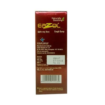 Eazol Cough Syrup 100 ml - Speciality Medicines